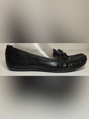 Gloria Vanderbilt GV-Lady Black Lizard Memory Foam Loafers Size 8